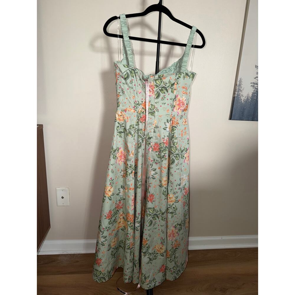 Green Cottage Floral House of CB Dress Size M - Picture 8 of 11